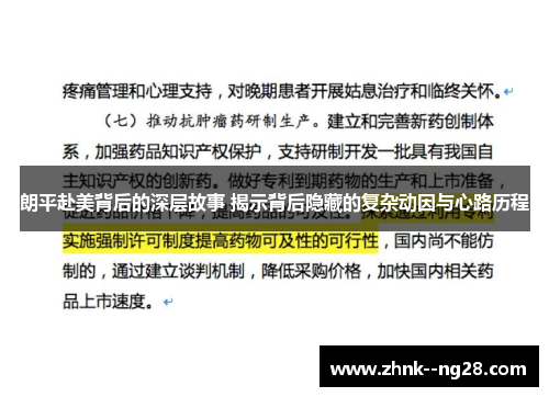 朗平赴美背后的深层故事 揭示背后隐藏的复杂动因与心路历程